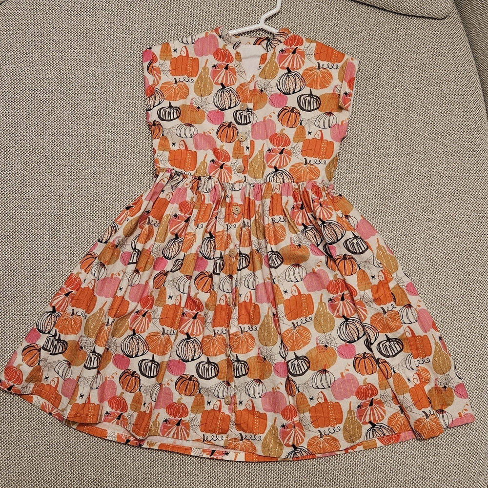 Colorful Pumpkin Print Dress